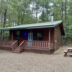 Lost On The River Cabin | Hochatown Cabin with Hot Tub, Fireplace & Pets