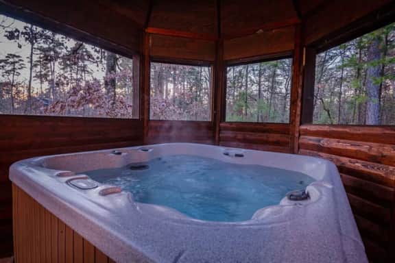 Heaven’s Edge Cabin | Pondside Broken Bow Cabin with Hot Tub, Fire Pit & Pets - Image 2